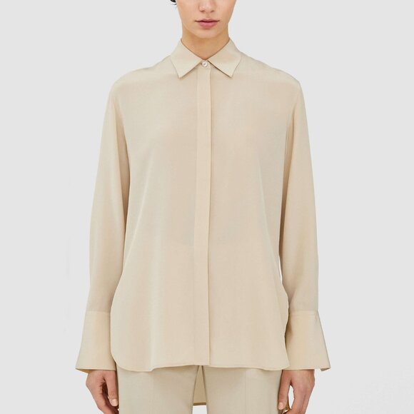 Silk Crepe de Soie Bold Blouse - Picture 5 of 10